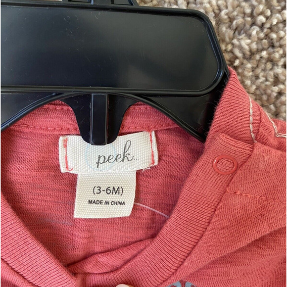 Peek Kids Baby Boy Size 3-6 Months Holiday Music 2 Piece Set Brown Red Drums - Picture 4 of 13